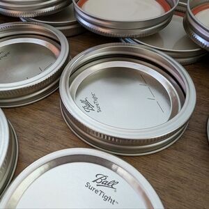 NEW Ball 12 pcs Wide Mouth Mason Jar Lids and Bands only (NO JARS)